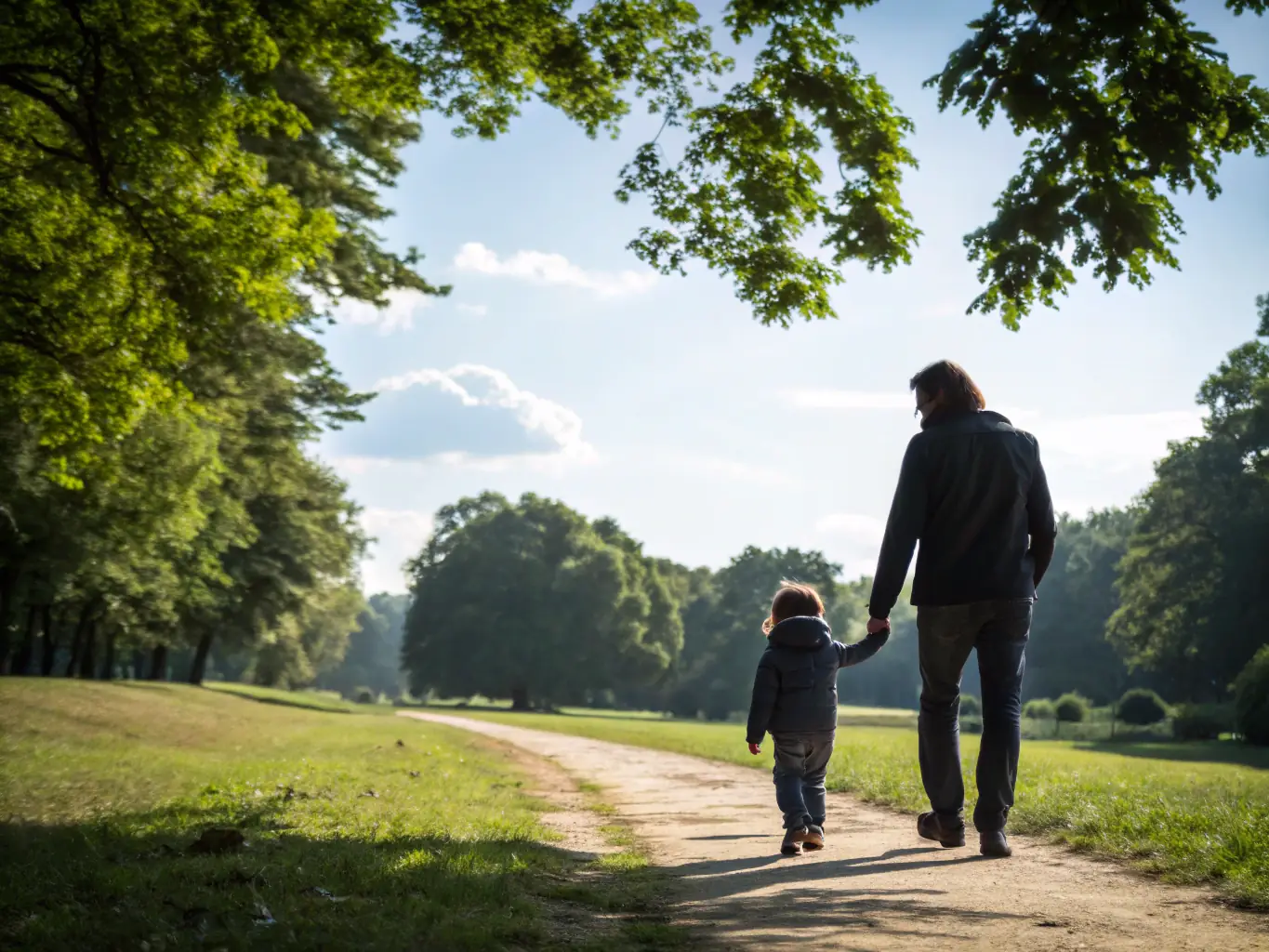 A close-up shot of a father and child holding hands, symbolizing the emotional connection and peace of mind gained through accurate paternity testing results.